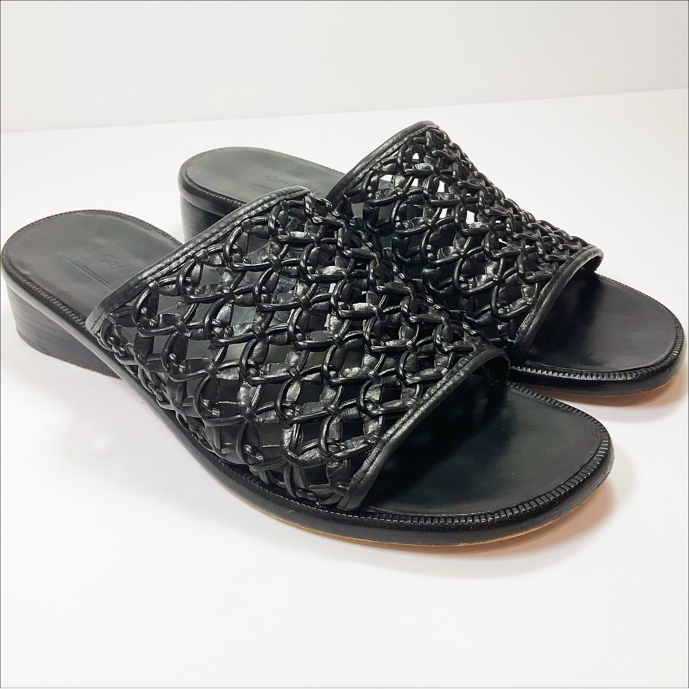Vintage Cole Haan Woven Leather Slip-On Sandals
